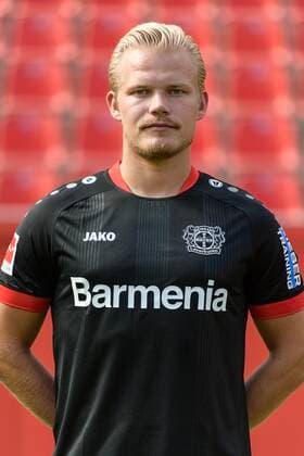 Joel Pohjanpalo Bayer Leverkusen 1 BL, portrait date 2020 2021 Leverkusen NRW Germany Poolfoto Uwe Kraft ,EDITORIAL USE ONLY