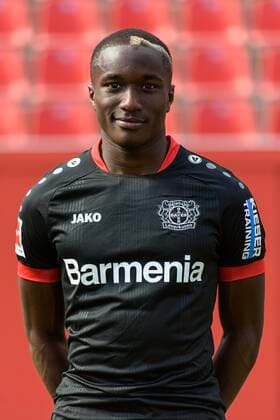 Moussa Diaby Bayer Leverkusen 1 BL, portrait date 2020 2021 Leverkusen NRW Germany Poolfoto Uwe Kraft ,EDITORIAL USE ONLY