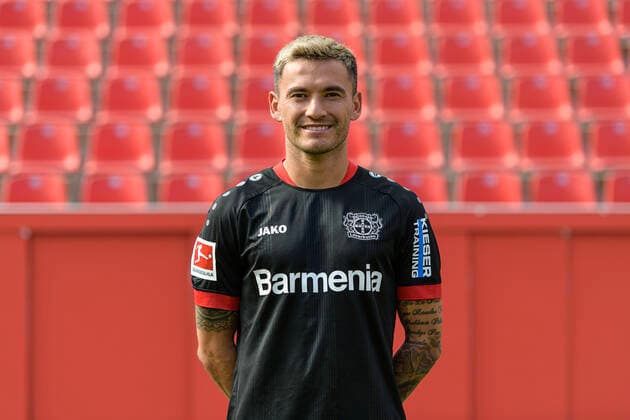 Charles Aranguiz Bayer Leverkusen 1 BL, portrait date 2020 2021 Leverkusen NRW Germany Poolfoto Uwe Kraft ,EDITORIAL USE ONLY