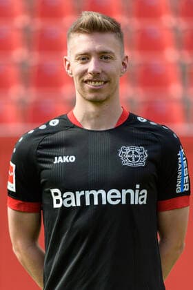 Mitchell Weiser Bayer Leverkusen 1 BL, portrait date 2020 2021 Leverkusen NRW Germany Poolfoto Uwe Kraft ,EDITORIAL USE ONLY