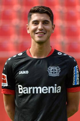 Exequiel Palacios Bayer Leverkusen 1 BL, portrait date 2020 2021 Leverkusen NRW Germany Poolfoto Uwe Kraft ,EDITORIAL USE ONLY