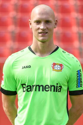Niklas Lomb Bayer Leverkusen 1 BL, portrait date 2020 2021 Leverkusen NRW Germany Poolfoto Uwe Kraft ,EDITORIAL USE ONLY