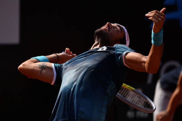 Photo Alfredo Falcone - LaPresse16 09 2020 Roma (Italy TennisFederico Coria (ARG) vs Mattia Berrettini (ITA)Internazionali BNL d Italia 2020In the pic:Mattia Berrettini  Copyright: xAlfredoxFalcone LaPressex