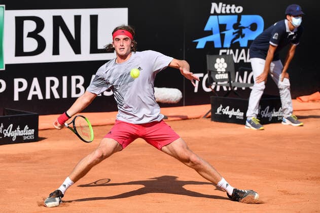 Photo Alfredo Falcone - LaPresse 16 09 2020 Roma (Italy) Tennis Jannik Sinner (ITA) vs Stefanos Tsitsipas (GRE) Internazionali BNL d Italia 2020 In the pic:Stefanos Tsitsipas  Copyright: xAlfredoxFalcone LaPressex