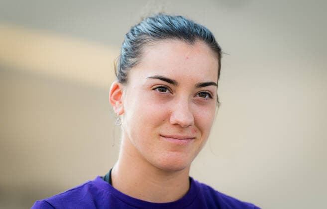 September 16, 2020, Rome, ITALY: Danka Kovinic of Montenegro talks to the media after winning her second-round match at the 2020 Internazionali BNL d Italia WTA, Tennis Damen Premier 5 tennis tournament Rome ITALY - ZUMAa181 20200916_zaa_a181_040 Copyright: xRobxPrangex