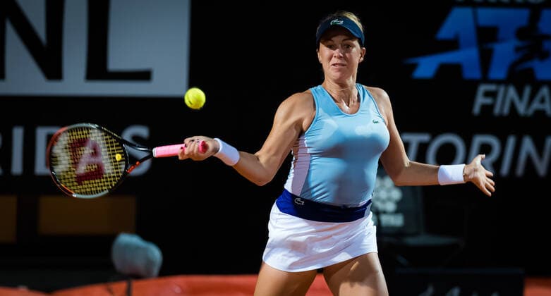 September 16, 2020, Rome, ITALY: Anastasia Pavlyuchenkova of Russia in action during her second-round match at the 2020 Internazionali BNL d Italia WTA, Tennis Damen Premier 5 tennis tournament against Elina Svitolina of the Ukraine Rome ITALY - ZUMAa181 20200916_zaa_a181_162 Copyright: xRobxPrangex