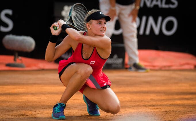 Sport Bilder des Tages September 16, 2020, Rome, ITALY: Dayana Yastremska of Ukraine in action during her second-round match at the 2020 Internazionali BNL d Italia WTA, Tennis Damen Premier 5 tennis tournament against Amanda Anisimova of the United States Rome ITALY - ZUMAa181 20200916_zaa_a181_102 Copyright: xRobxPrangex