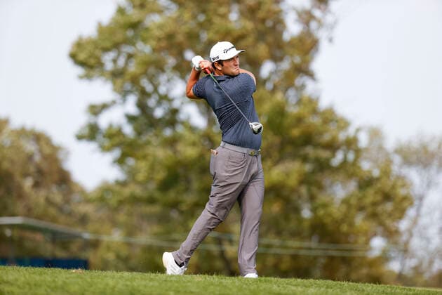September 16, 2020, Mamaroneck, New York, USA: JON RAHM watches his tee shot on the ninth hole during the practice round at the 2020 U.S. Open at Winged Foot Golf Club (West Course) in Mamaroneck, N.Y. on Wednesday, Sept. 16, 2020. Mamaroneck USA - ZUMAz03_ 20200916_zah_z03_888 Copyright: xJeffxHaynes USGAx