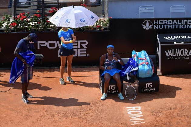 Photo Alfredo Falcone - LaPresse 17 09 2020 Roma (Italy) Tennis Garbine Muguruza (ESP) vs Cori Gauff (USA) Internazionali BNL d Italia 2020 In the pic:Cori Gauff  Copyright: xAlfredoxFalcone LaPressex