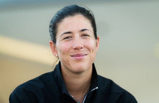 September 17, 2020, Rome, ITALY: Garbine Muguruza of Spain talks to the media after winning her second-round match at the 2020 Internazionali BNL d Italia WTA, Tennis Damen Premier 5 tennis tournament Rome ITALY - ZUMAa181 20200917_zaa_a181_076 Copyright: xRobxPrangex