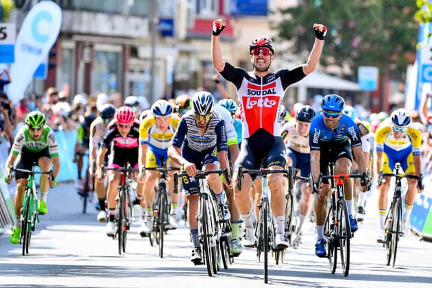 17-09-2020 Skoda Tour De Luxembourg; Tappa 03 Rosport - Schifflange; 2020, Lotto - Soudal; 2020, Nippo - Delko Provence; Degenkolb, John; Grosu Eduard, Michael; Schifflange; 
