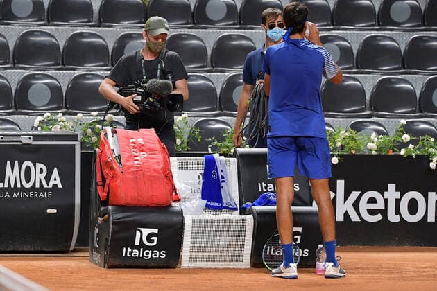 Photo Alfredo Falcone - LaPresse 17 09 2020 Roma (Italy) Tennis Casper Ruud (NOR) vs Lorenzo Sonego (ITA) Internazionali BNL d Italia 2020 In the pic:Lorenzo Sonego  Copyright: xAlfredoxFalcone LaPressex