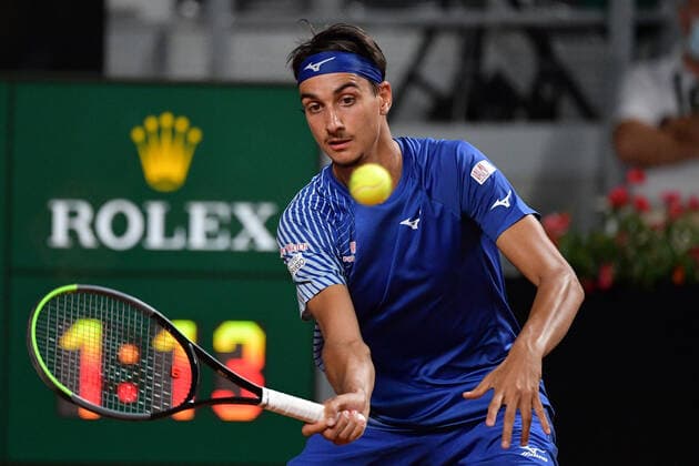Photo Alfredo Falcone - LaPresse 17 09 2020 Roma (Italy) Tennis Casper Ruud (NOR) vs Lorenzo Sonego (ITA) Internazionali BNL d Italia 2020 In the pic:Lorenzo Sonego  Copyright: xAlfredoxFalcone LaPressex