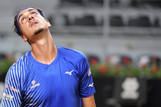 Photo Alfredo Falcone - LaPresse 17 09 2020 Roma (Italy) Tennis Casper Ruud (NOR) vs Lorenzo Sonego (ITA) Internazionali BNL d Italia 2020 In the pic:Lorenzo Sonego  Copyright: xAlfredoxFalcone LaPressex