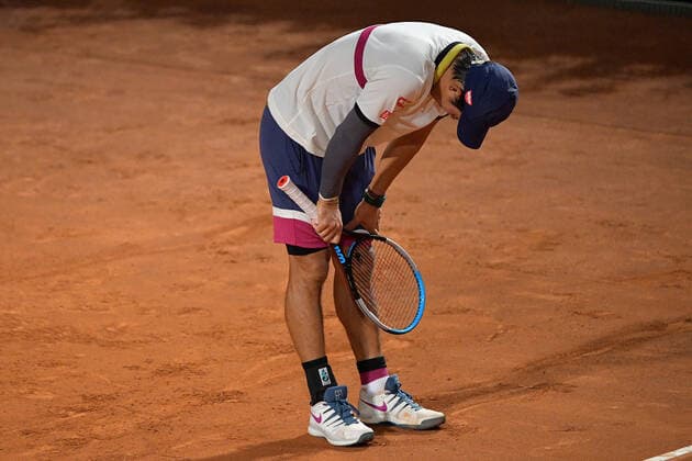 Sport Bilder des Tages Photo Alfredo Falcone - LaPresse 17 09 2020 Roma (Italy) Tennis Lorenzo Musetti (ITA) vs Kei Nishikori (JPN) Internazionali BNL d Italia 2020 In the pic:Kei Nishikori  Copyright: xAlfredoxFalcone LaPressex