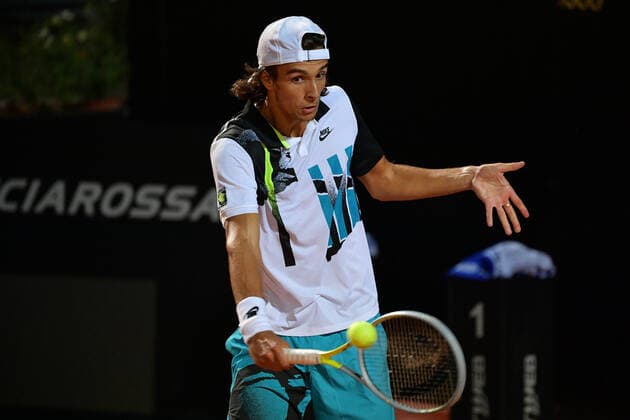 Photo Alfredo Falcone - LaPresse 17 09 2020 Roma (Italy) Tennis Lorenzo Musetti (ITA) vs Kei Nishikori (JPN) Internazionali BNL d Italia 2020 In the pic:Lorenzo Musetti  Copyright: xAlfredoxFalcone LaPressex