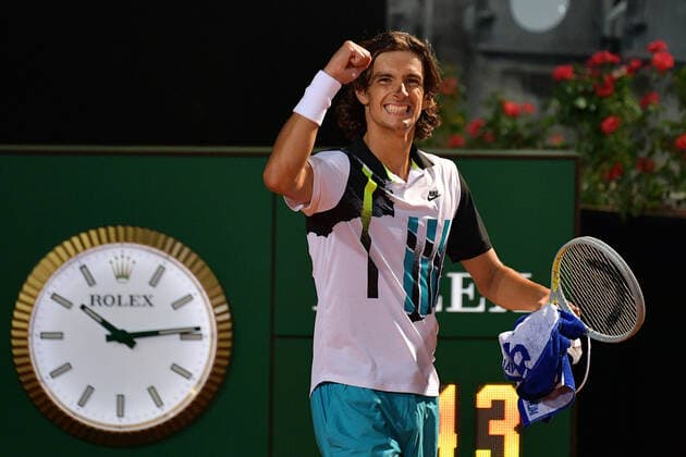 Sport Bilder des Tages Photo Alfredo Falcone - LaPresse 17 09 2020 Roma (Italy) Tennis Lorenzo Musetti (ITA) vs Kei Nishikori (JPN) Internazionali BNL d Italia 2020 In the pic:Lorenzo Musetti  Copyright: xAlfredoxFalcone LaPressex