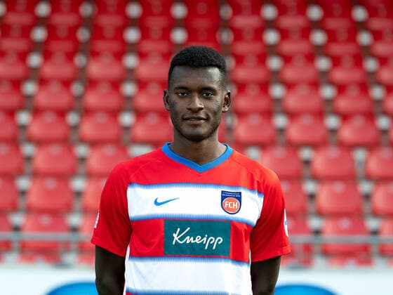Merveille Biankadi FC Heidenheim, 23 , 1 FC Heidenheim 1846, 2 Bundesliga, team photo and portrait appointment, season 2020 2021, 17 09 2020, DFB DFL regulations prohibit any use of photographs as image sequences and or quasi video , 1 FC Heidenheim 1846, 2 Bundesliga, team photo and portrait appointment, clipping, shooting, season 2020 2021, 17 09 2020 Heidenheim Copyright: xEibner-Pressefoto SaschaxWaltherx EP_swa