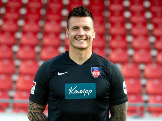 Kevin Mueller FC Heidenheim, 01 , 1 FC Heidenheim 1846, 2 Bundesliga, team photo and portrait appointment, season 2020 2021, 17 09 2020, DFB DFL regulations prohibit any use of photographs as image sequences and or quasi video , 1 FC Heidenheim 1846, 2 Bundesliga, team photo and portrait appointment, clipping, shooting, season 2020 2021, 17 09 2020 Heidenheim Copyright: xEibner-Pressefoto SaschaxWaltherx EP_swa