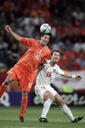 Ruud Van Nistelrooy & Martin Jiranek Holland V Czech Republic Holland V Czech Republic Municipal Stadium, Aveiro, Portugal 19 June 2004  Copyright: Allstar RichardxSelle 12831103