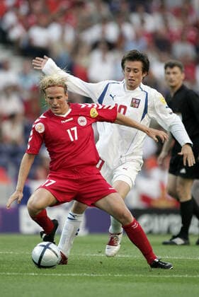Christian Poulsen & Tomas Hubchman Czech Republic V Denmark Czech Rep V Denmark Dragao Stadium, Porto, Portugal 27 June 2004  Copyright: Allstar RichardxSelle 12832087