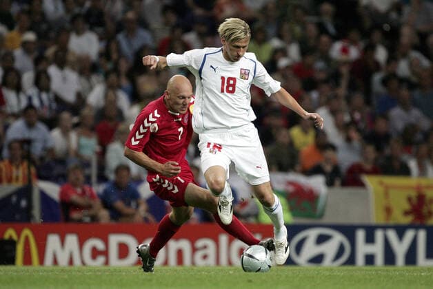 Thomas Gravesen & Marek Heinz Czech Republic V Denmark Czech Rep V Denmark Dragao Stadium, Porto, Portugal 27 June 2004  Copyright: Allstar RichardxSelle 12832140
