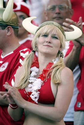 Denmark Fans Czech Rep V Denmark Czech Rep V Denmark Dragao Stadium, Porto, Portugal 27 June 2004  Copyright: Allstar RichardxSelle 12832160