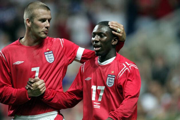 David Beckham & Shaun Wright-Phillips England V Ukraine England V Ukraine St James Park Newcastle, England 18 August 2004  Copyright: Allstar RichardxSelle 12834073