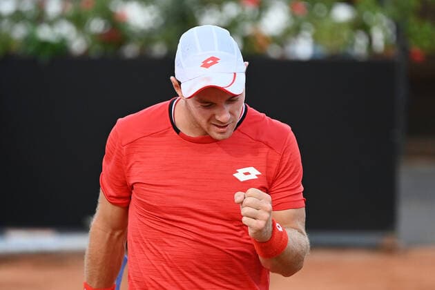 Photo Alfredo Falcone - LaPresse 18 09 2020 Roma (Italy) Tennis Lorenzo Musetti (ITA) vs Dominik Koepfer (GER) Internazionali BNL d Italia 2020 In the pic:Dominik Koepfer  Copyright: xAlfredoxFalcone LaPressex