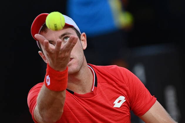Photo Alfredo Falcone - LaPresse 18 09 2020 Roma (Italy) Tennis Lorenzo Musetti (ITA) vs Dominik Koepfer (GER) Internazionali BNL d Italia 2020 In the pic:Dominik Koepfer  Copyright: xAlfredoxFalcone LaPressex
