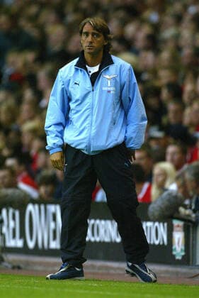 Fußball, Trainerhistorie Lazio Rom von 1997 bis heute Roberto Mancini Lazio Coach Liverpool V Lazio Anfield, Liverpool 30 July 2002  Copyright: Allstar MichaelxMayhe 12855137