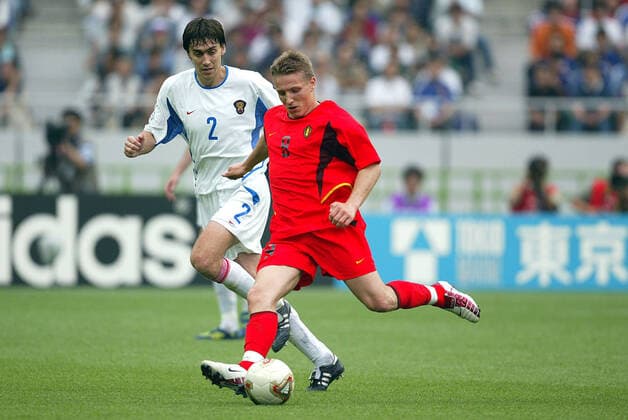Wesley Sonk & Yuri Kovtun Belgium V Russia Belgium V Russia Shizuoka Stadium Ecopa, Shizuoka, Japan 14 June 2002  Copyright: Allstar RichardxSelle 12856975