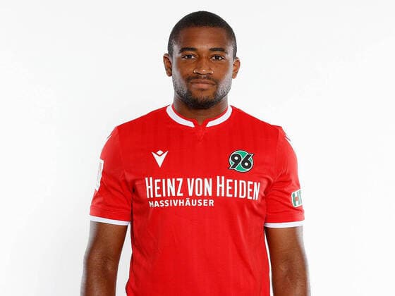 Hannover 96 team photos 2020, Hannover, 2 League, individual portraits of Hannover 96, in the picture Franck Evina 18, Hannover POOLFOTOS HANNOVER 96 via Joachim Sielski Hannover Lower Saxony Germany Poolfoto Hannover 96 ,EDITORIAL USE ONLY