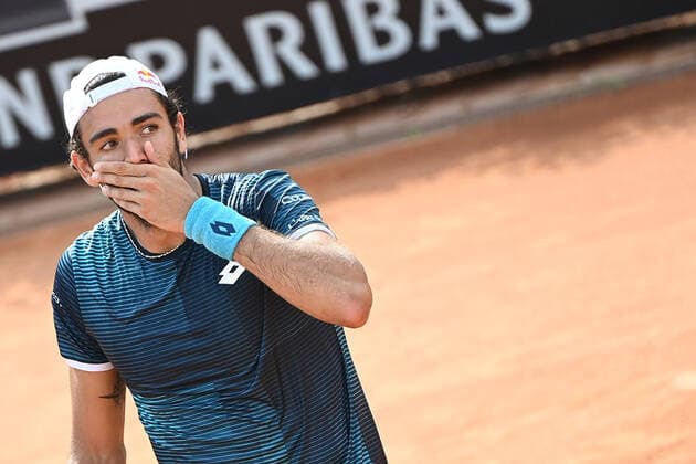Photo Alfredo Falcone - LaPresse 19 09 2020 Roma (Italy) Tennis Matteo Berettini (ITA) vs Casper Ruud (NOR) Internazionali BNL d Italia 2020 In the pic:Matteo Berettini  Copyright: xAlfredoxFalcone LaPressex