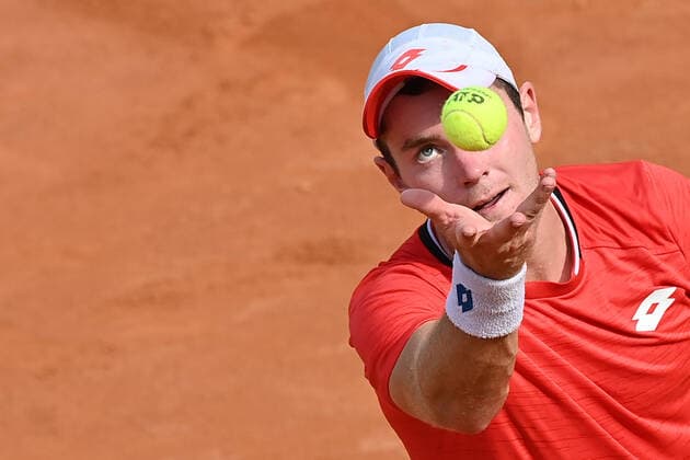 Photo Alfredo Falcone - LaPresse 19 09 2020 Roma (Italy) Tennis Novak Djokovic (SRB) vs Dominik Koepfer (GER) Internazionali BNL d Italia 2020 In the pic:Dominik Koepfer  Copyright: xAlfredoxFalcone LaPressex