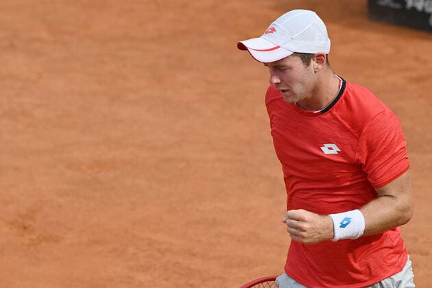 Photo Alfredo Falcone - LaPresse 19 09 2020 Roma (Italy) Tennis Novak Djokovic (SRB) vs Dominik Koepfer (GER) Internazionali BNL d Italia 2020 In the pic:Dominik Koepfer  Copyright: xAlfredoxFalcone LaPressex