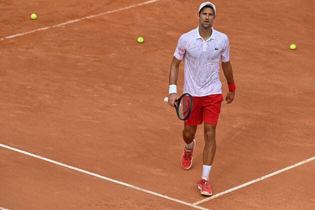 Photo Alfredo Falcone - LaPresse 19 09 2020 Roma (Italy) Tennis Novak Djokovic (SRB) vs Dominik Koepfer (GER) Internazionali BNL d Italia 2020 In the pic:Novak Djokovic  Copyright: xAlfredoxFalcone LaPressex
