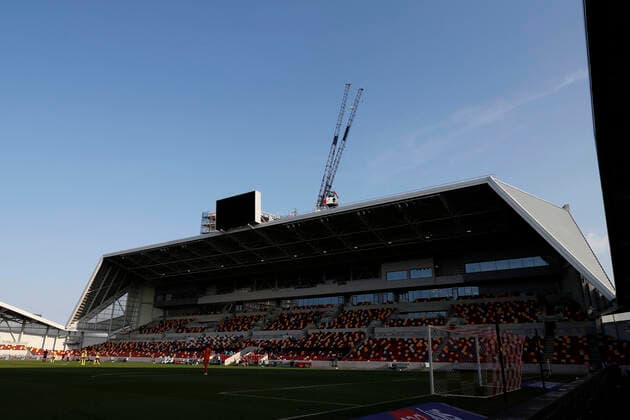 19th September 2020; Brentford Community Park, London, England; EFL Championship Football, Brentford FC versus Huddersfield Town; Construction behind the main stand at Brentford Community Stadium  ActionPlus12234985 JohnxPatrickxFletcher