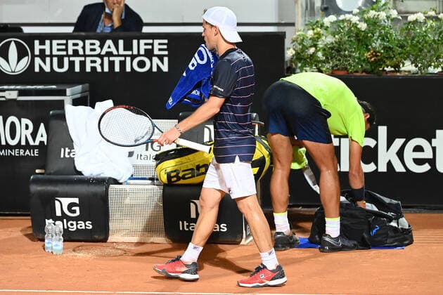 Photo Alfredo Falcone - LaPresse 19 09 2020 Roma (Italy) Tennis Rafael Nadal (ESP) vs Diego Schwartzman (ARG) Internazionali BNL d Italia 2020 In the pic:Diego Schwartzman  Copyright: xAlfredoxFalcone LaPressex