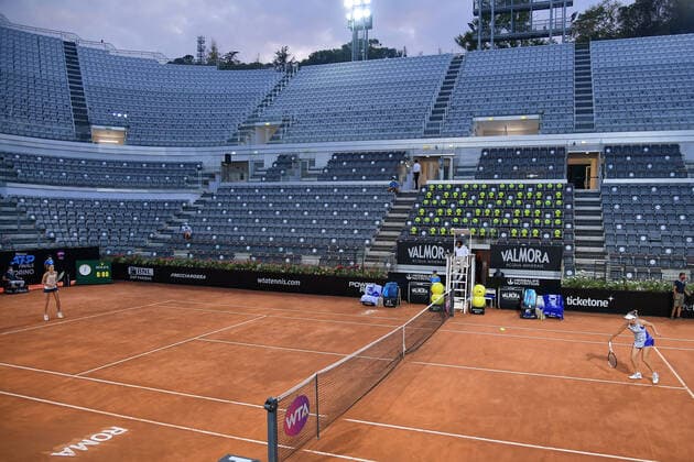 Photo Alfredo Falcone - LaPresse 19 09 2020 Roma (Italy) Tennis Elise Mertens (BEL) vs Karolina Pliskova (CZE) Internazionali BNL d Italia 2020 In the pic:Elise Mertens (BEL) vs Karolina Pliskova (CZE)  Copyright: xAlfredoxFalcone LaPressex
