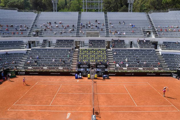 Photo Alfredo Falcone - LaPresse 20 09 2020 Roma (Italy) Tennis Simona Halep (ROU) vs Garbine Muguruza (ESP) Internazionali BNL d Italia 2020 In the pic:the audience present at the central of Foro Italiaco  Copyright: xAlfredoxFalcone LaPressex