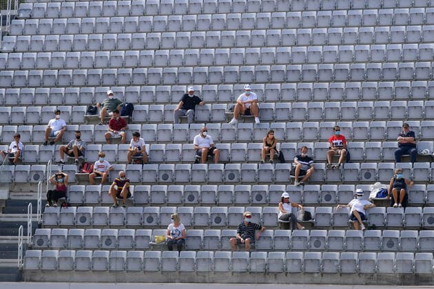 Photo Alfredo Falcone - LaPresse 20 09 2020 Roma (Italy) Tennis Simona Halep (ROU) vs Garbine Muguruza (ESP) Internazionali BNL d Italia 2020 In the pic:the audience present at the central of Foro Italiaco  Copyright: xAlfredoxFalcone LaPressex