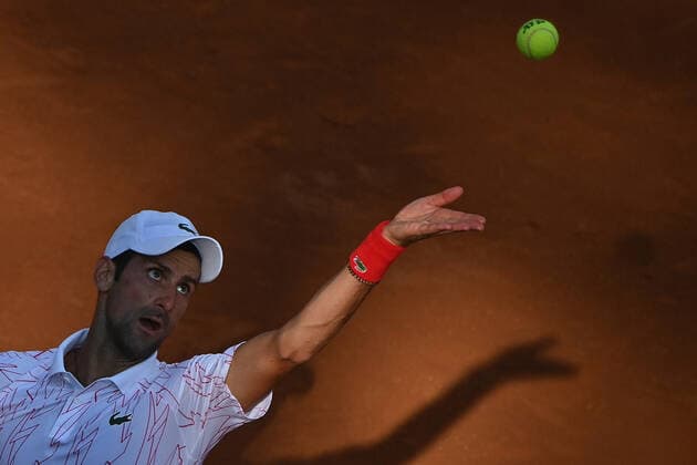 Photo Alfredo Falcone - LaPresse 20 09 2020 Roma (Italy) Tennis Novak Djokovic (SRB) vs Casper Ruud (NOR) Internazionali BNL d Italia 2020 In the pic:Novak Djokovic  Copyright: xAlfredoxFalcone LaPressex