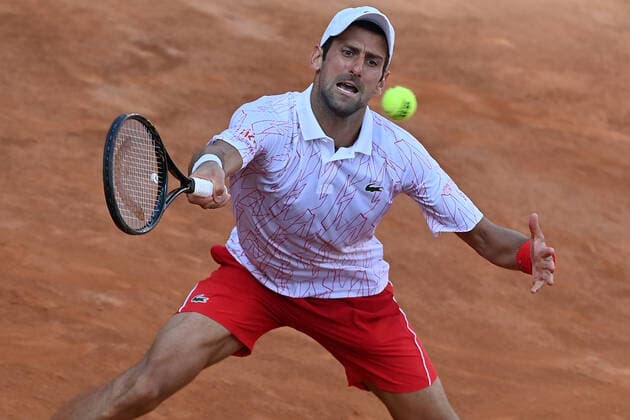 Photo Alfredo Falcone - LaPresse 20 09 2020 Roma (Italy) Tennis Novak Djokovic (SRB) vs Casper Ruud (NOR) Internazionali BNL d Italia 2020 In the pic:Novak Djokovic  Copyright: xAlfredoxFalcone LaPressex