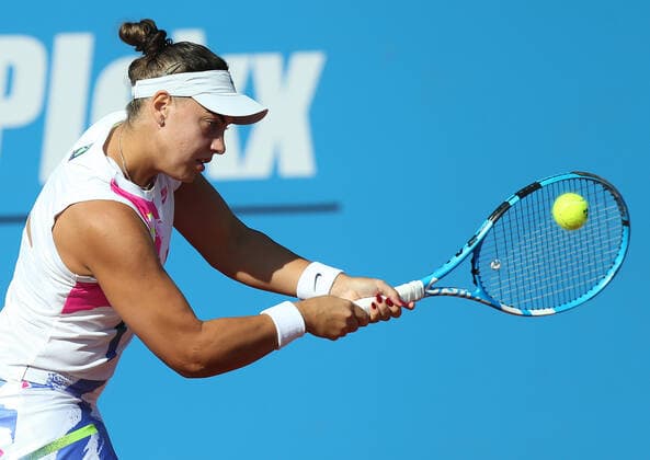 ITF Zagreb Ladies Open Anja Konjuh of Croatia in action during the final match of the 2020 ITF Zagreb Ladies Open againsts Tereza Mrdeza of Croatia at Tennis Cenet Maksimir, in Zagreb, Croatia, on September 20, 2020. MarkoxPrpic PIXSELL