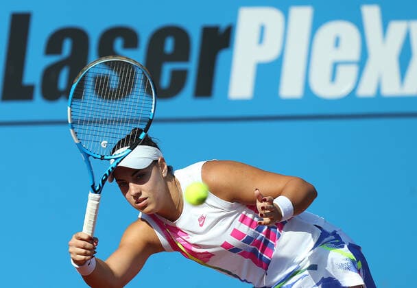 ITF Zagreb Ladies Open Anja Konjuh of Croatia in action during the final match of the 2020 ITF Zagreb Ladies Open againsts Tereza Mrdeza of Croatia at Tennis Cenet Maksimir, in Zagreb, Croatia, on September 20, 2020. MarkoxPrpic PIXSELL