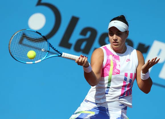 ITF Zagreb Ladies Open Anja Konjuh of Croatia in action during the final match of the 2020 ITF Zagreb Ladies Open againsts Tereza Mrdeza of Croatia at Tennis Cenet Maksimir, in Zagreb, Croatia, on September 20, 2020. MarkoxPrpic PIXSELL