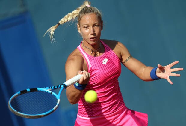 ITF Zagreb Ladies Open Tereza Mrdeza of Croatia in action during the final match of the 2020 ITF Zagreb Ladies Open againsts Anja Konjuh of Croatia at Tennis Cenet Maksimir, in Zagreb, Croatia, on September 20, 2020. MarkoxPrpic PIXSELL
