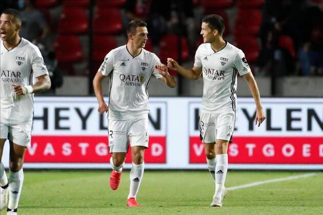 ANVERS, BELGIUM - SEPTEMBER 20 : Smail Prevljak forward of KAS Eupen celebrates after scoring his penalty during the Jupiler Pro League match between Antwerp Fc and KAS Eupen on September 20, 2020 in Anvers, Belgium, 20 09 2020 FOOTBALL : Anvers Fc vs KAS Eupen - Jupiler Pro league - Championnat Belgique - 20 09 2020 PhotoNews Panoramic 