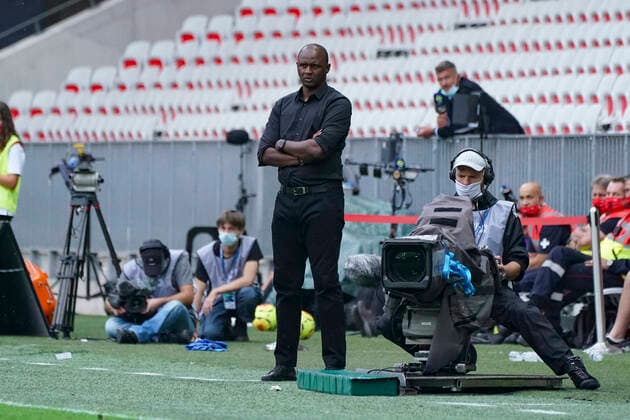 Patrick Vieira (entraineur de l OGC Nice) FOOTBALL : OGC Nice vs PSG - Ligue 1 Uber Eat - Nice - 20 09 2020 NorbertScanella PanoramiC 